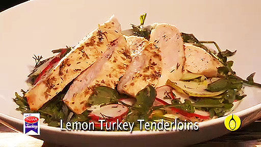 Lemon Marinated Turkey Tenderloins with Fennel and Parmesan