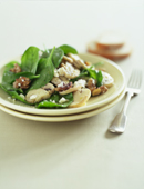 Warm Mushroom, Walnut & Spinach Salad