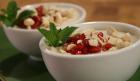 Yoghurt Panna Cotta with Pomegranate and Almonds