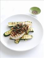 Grilled Chicken with Zucchini, Caramelised Onion, Sage and Preserved Lemon