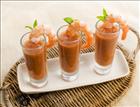 Cold Tomato Soup with Prawns & Rocket