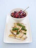 Grilled Barramundi with Rainbow Salad & Rocket Salsa