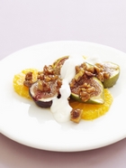 Baked Fig with Orange and Honeyed Walnuts