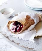 Cherry chia and ricotta wrap