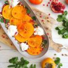 Persimmon, Burrata and Pistachio Salad