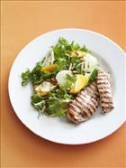 Warm Chicken and Persimmon Salad