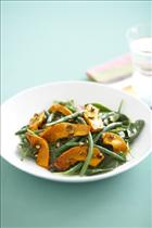 Spicy Pumpkin, Spinach, Bean & Pistachio Salad