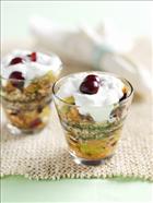 Rolled Grain and Cherry Trifle